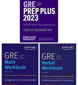 Kaplan GRE Complete 2023 : 3-Book Set Supply