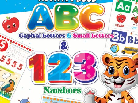 Preschool Activity Book ABC Capital Letters & Small Letters & 123 Numbers For Cheap