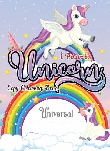 Copy Colouring Book: Collection of I Believe in Unicorn Supply