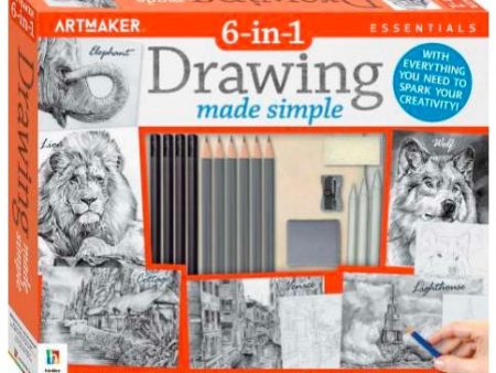 Art Maker Essentials 6 in 1 Drawing Kit Fashion