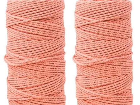 100M Peach Cotton Cord for Plant Hanging & DIY Projects (orange) For Sale