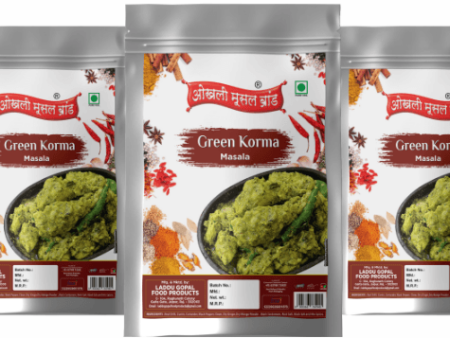 Green korma masala 240g(pack of 3x 80g) | OKHLI MUSAL BRAND Fashion