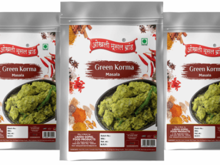 Green korma masala 570g (pack of 3x 190g) | OKHLI MUSAL BRAND on Sale