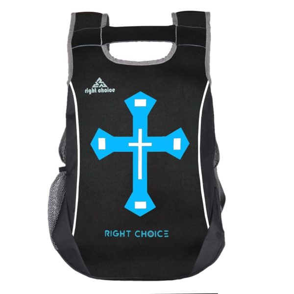 RightChoice Jesus Cross Printed Backpack (Multicolour) For Cheap